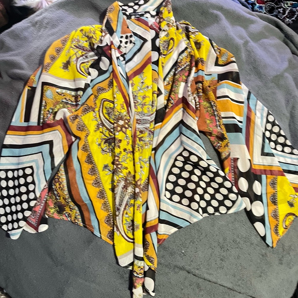 Fashion Nova Multicolor Patterned Jacket